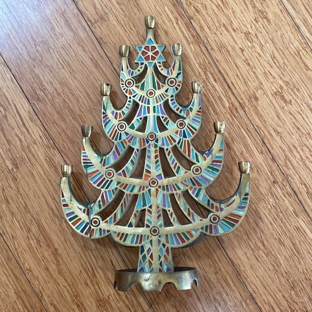 Terra Sancta Creations Vintage Brass Tree Menorah